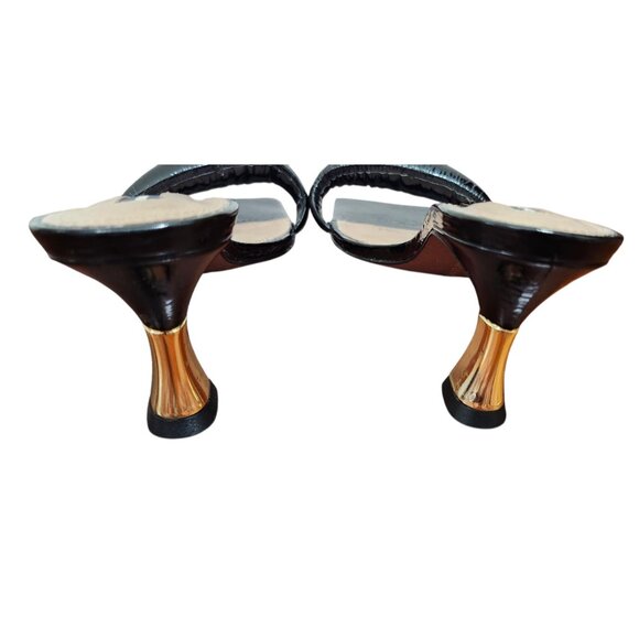 BCBGMAXAZRIA Women's Favari Mid Heel Dress Sandal Women's Shoes In Black 8.5 - Picture 8 of 13